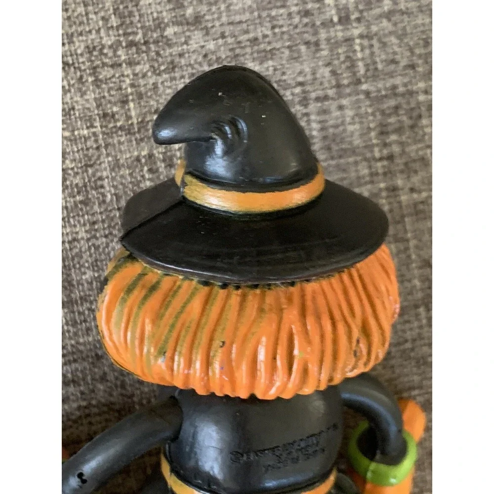 Bendable Witch  Pumpkin Toys Halloween Fun World Easter Unlimited VTG Bendy